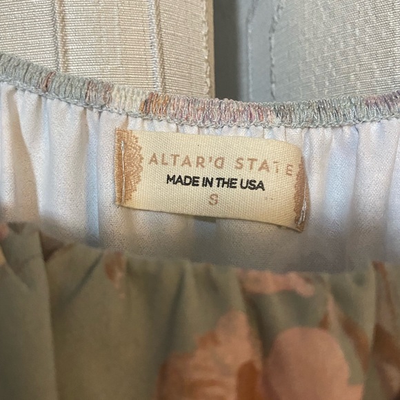 NWT Altar’d State sage green floral Dress - Picture 6 of 12